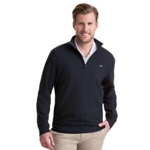 Vineyard Vines Men's Navy Zip-Up Sweater